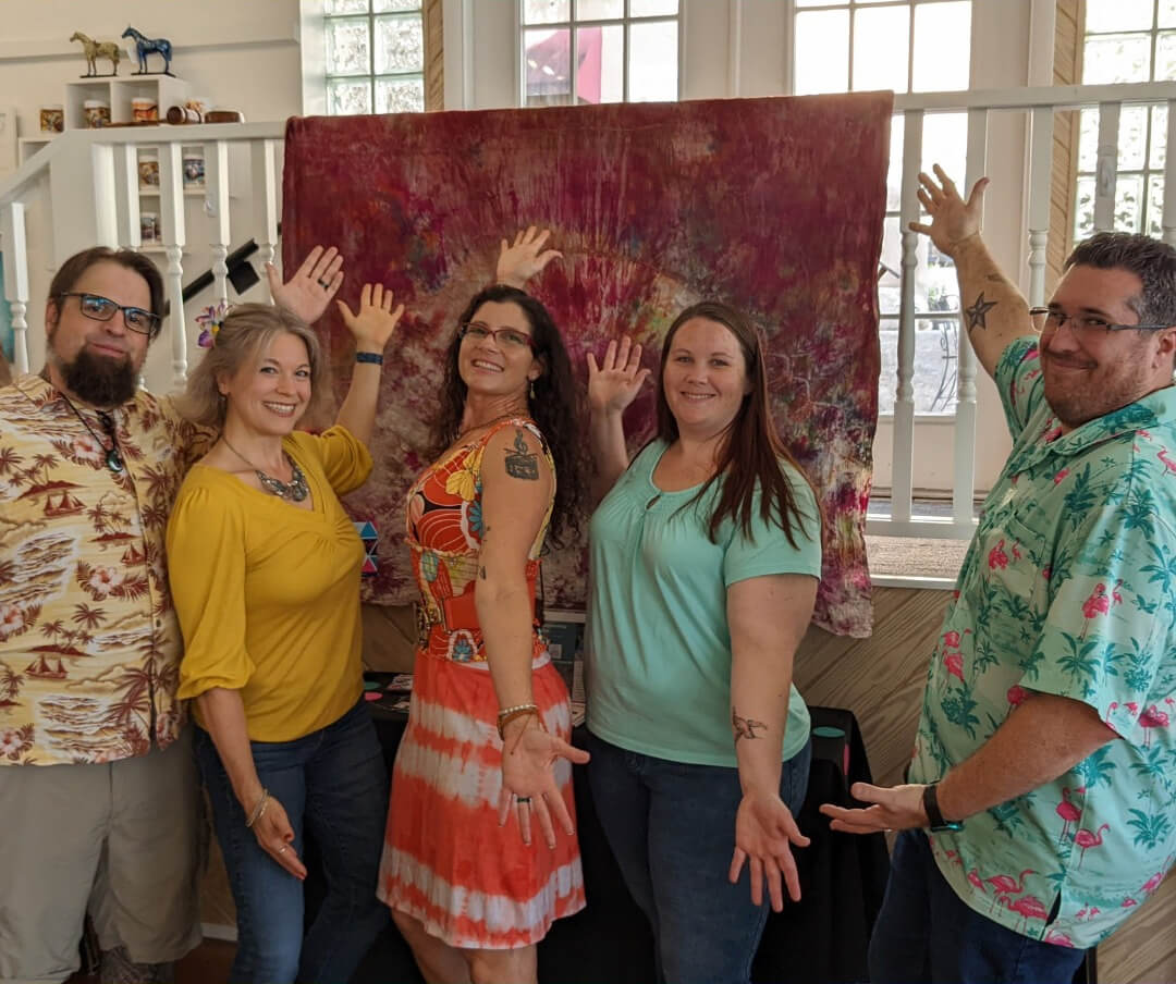 Community creating art together